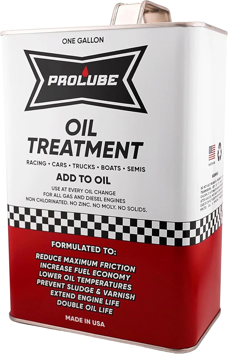 Prolube Engine Oil Additive Treatment - Boosts Horsepower, Cuts Noise & Wear for Gas Diesel Engines, Transmissions (1 Gallon)