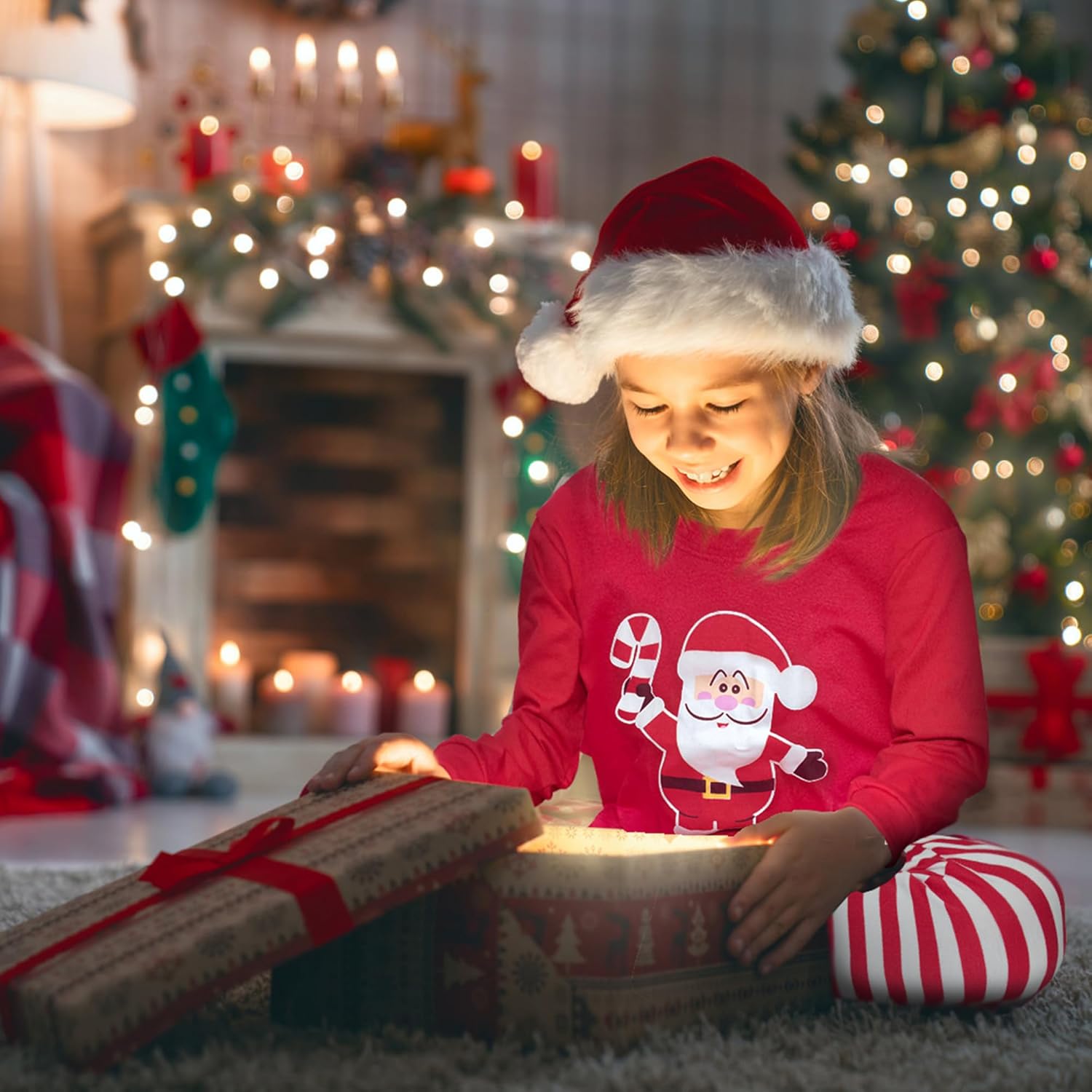 GRPSKCOS Kids Christmas Pajamas Toddler Kids Sleepwear Boys Girls Santa Claus Pajamas Winter Nightwear 2-12 Years - Image 2