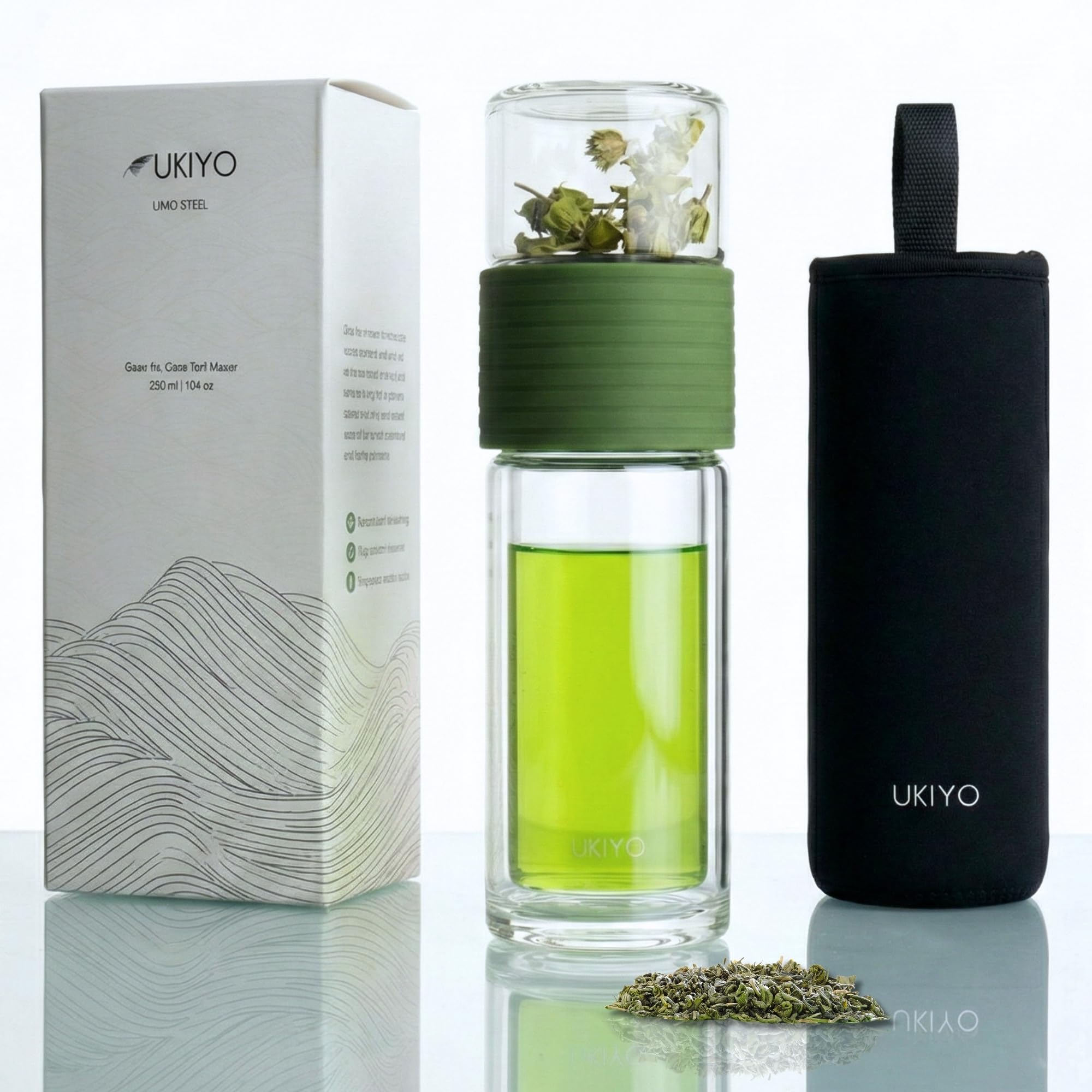 Amazon.com | Ukiyo Sense Premium Double-Wall Glass Tea & Fruit