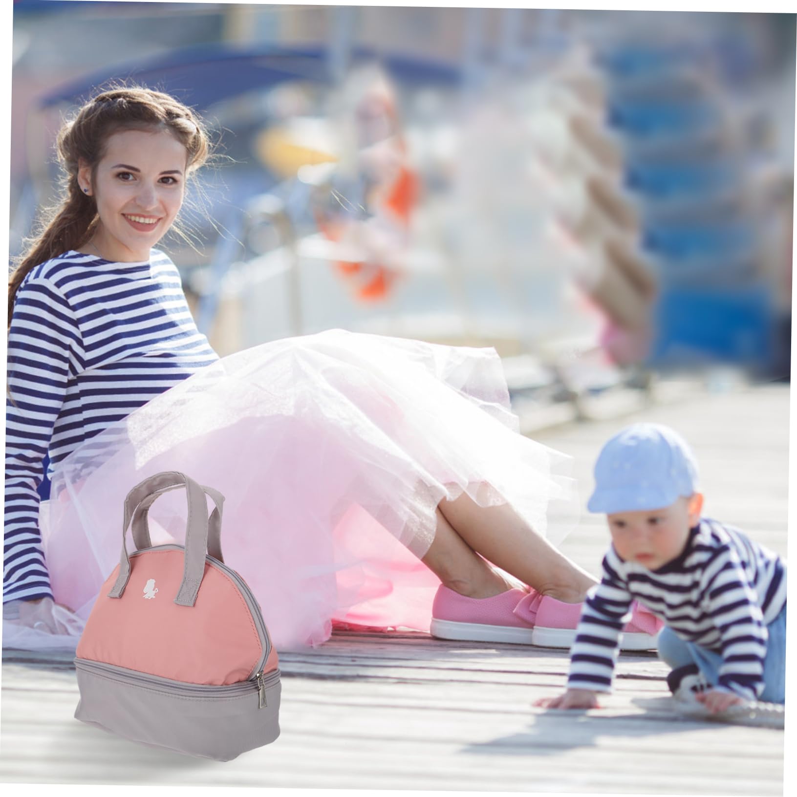Abaodam 3 Piezas Bolsa Pack Bebe Packs bebé mamá biberones Bolsa Almacenamiento Leche biberón Recipiente para biberones Bolsa Asas la Aislamiento Organizador envase