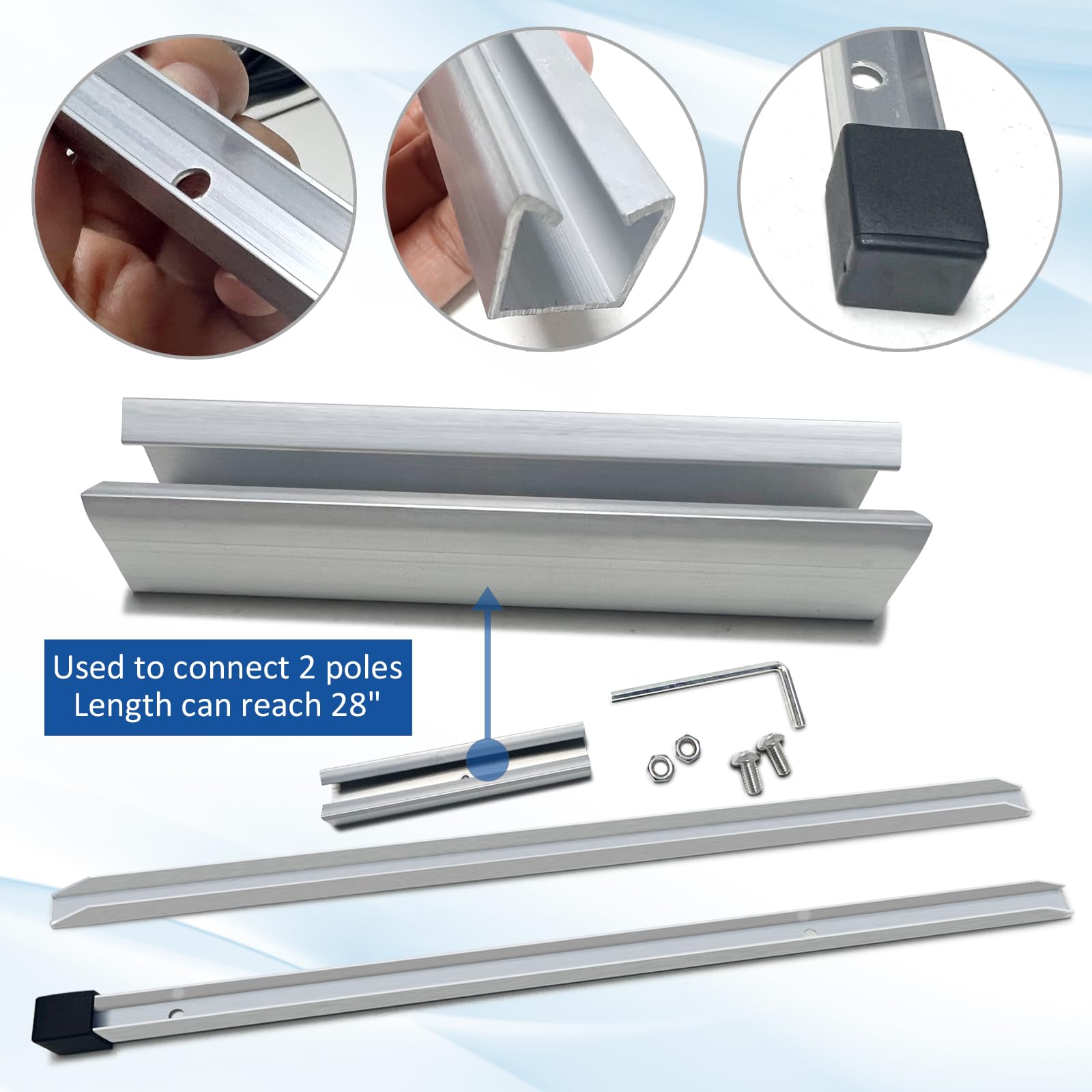 Warnschild 'Protected By Home Security System' – Reflektierend, Aluminium, Mit Pfahl, 71 Cm