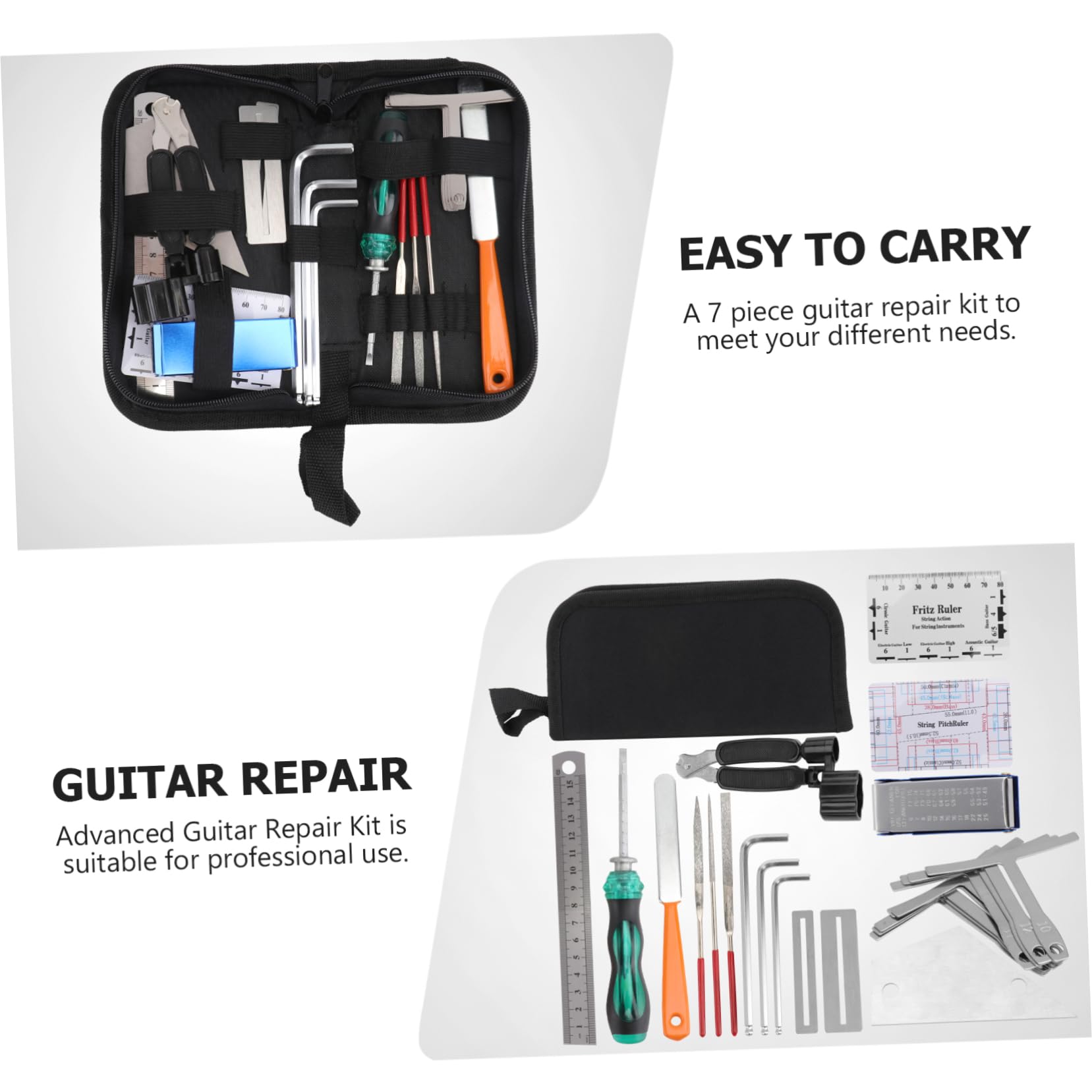 1set Kit Completo Per La Manutenzione Della Chitarra Strumenti Pratici Per Pulizia e Riparazione Di Accessori Per Musicisti Professionisti e Amatori