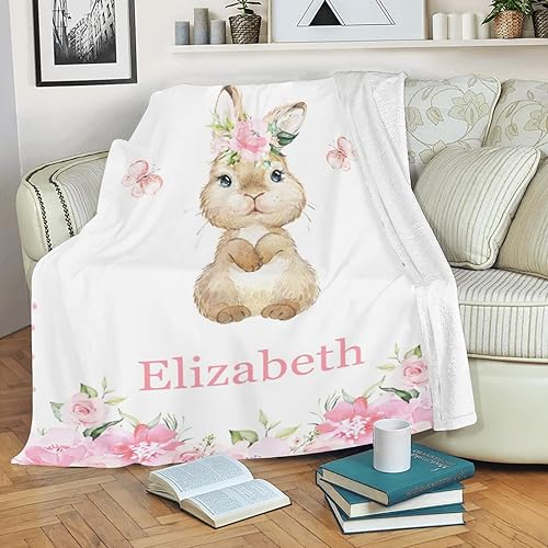 Miniatura 237 de Manta de bebé personalizada con nombre, mantas de bebé de elefante personalizadas para niñas, regalos de bebé, productos para bebés, mantas súper