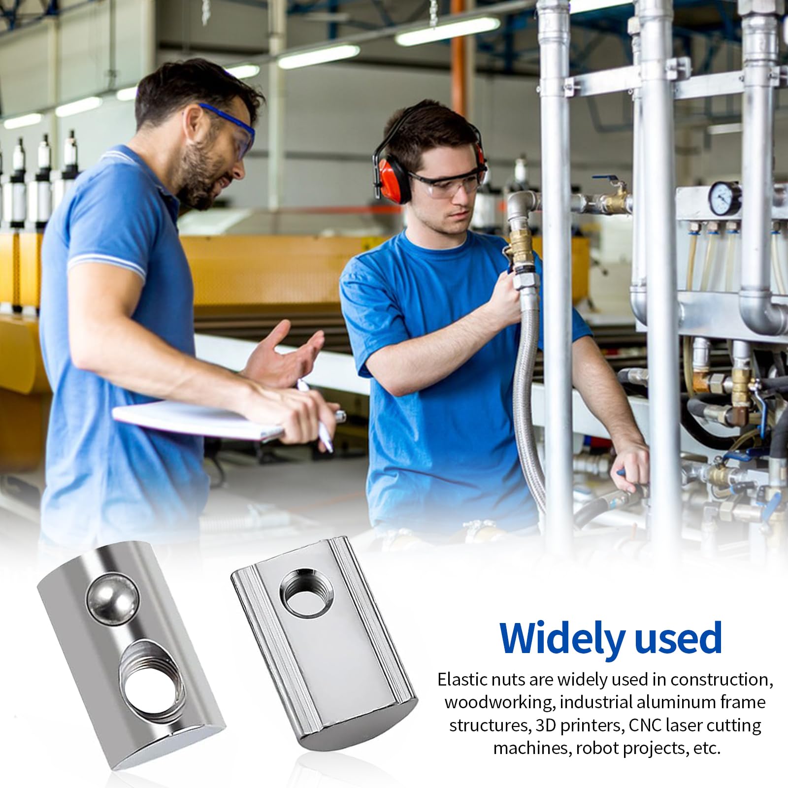 60 sztuk kamieni do rowków M6, nakrętka ślizgowa z kulką centrującą M6, zestaw kamieni do rowków ze stali węglowej do profilu aluminiowego 30 x 30