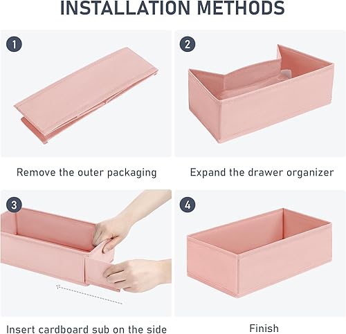 Miniatura 2 de DIMJ Organizador de cajones de ropa, organizador de ropa interior, organizadores de armario y caja de almacenamiento, divisores de cajones para ropa