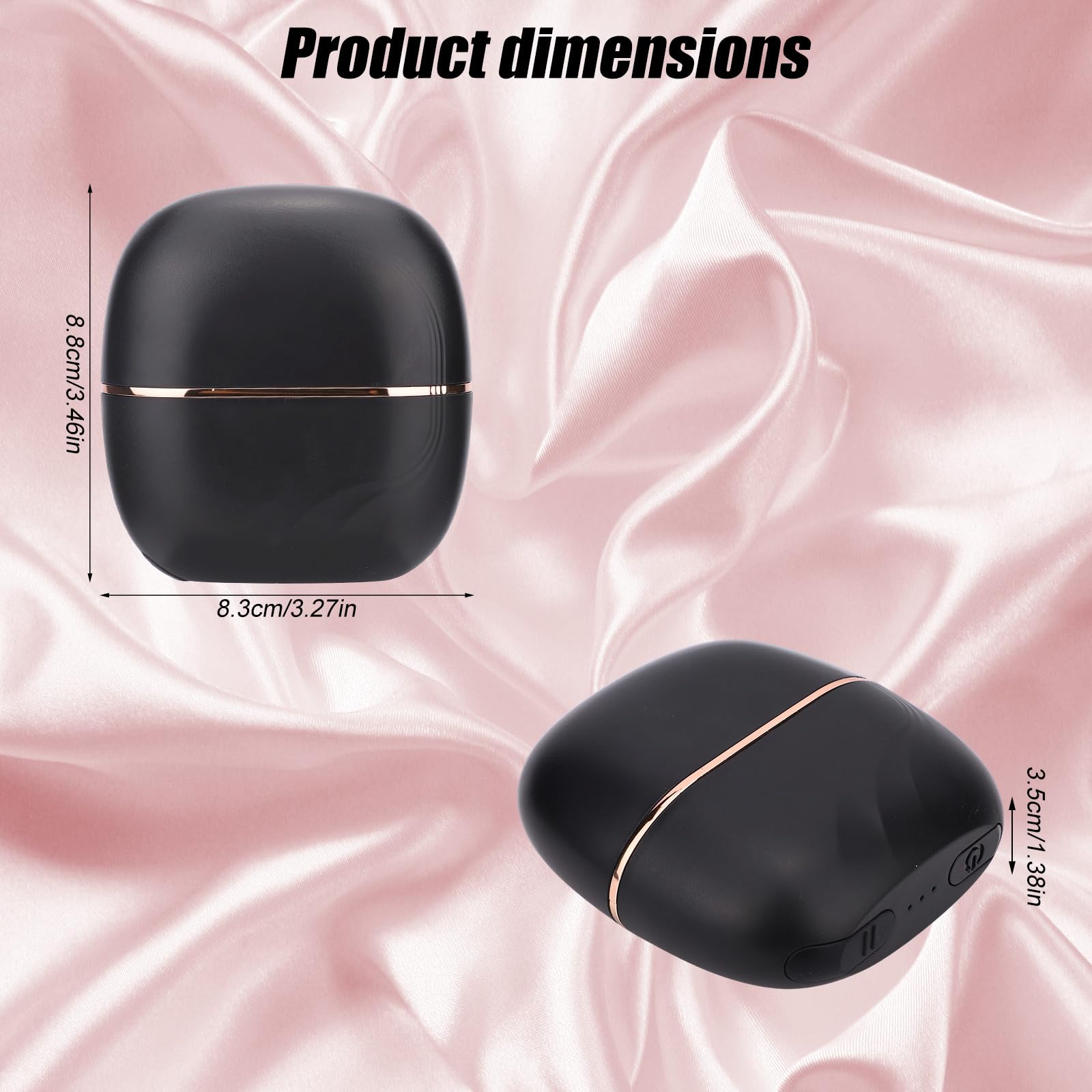 Mini Piastra per Capelli Senza Fili, Spazzola lo Styling 2 in 1 Portatile e Ricaricabile con Controllo Della Temperatura a 3 Velocità Guscio Antiscottatura per Tutti i Tipi di Capelli (Nero)