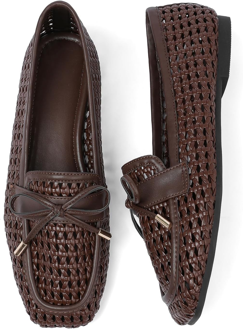 Business Casual Shoes for Women, Slip-On Leather Loafer Flats