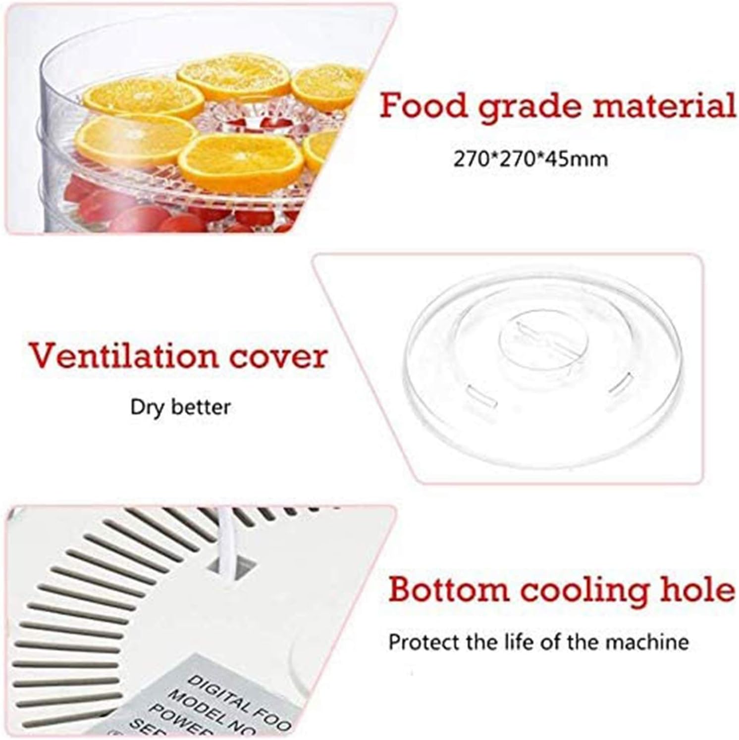 Compact Dehydrator Beef Jerky Maker Food Preservation Device 350 Watts White