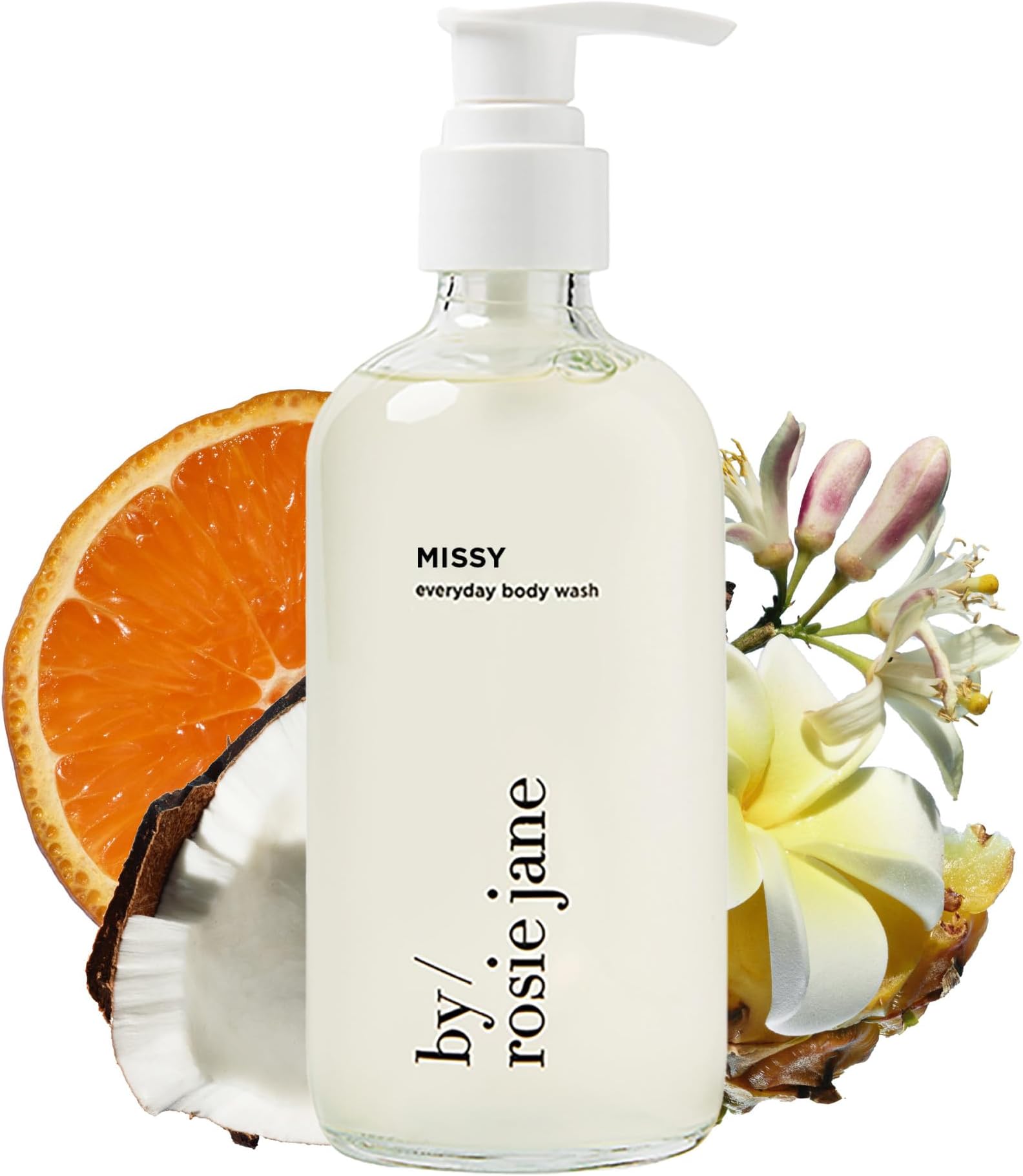 Body Wash (Missy) - Hydrating Body Wash Made with Toasted Coconut, Golden Pineapple & Frangipani - Supports Skin Elasticity & Builds Collagen - Vegan & Non-Toxic (8 Fl Oz)