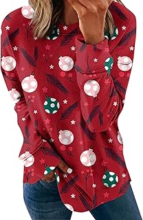 VVNHJA Merry Christmas Shirts Christmas Tree Plaid Shirt Women Christmas Plaid Long Sleeve Raglan Baseball T-Shirt Merry Christmas Sweatshirt Women's Christmas Sweatshirt Cute Christmas Sweatshirt