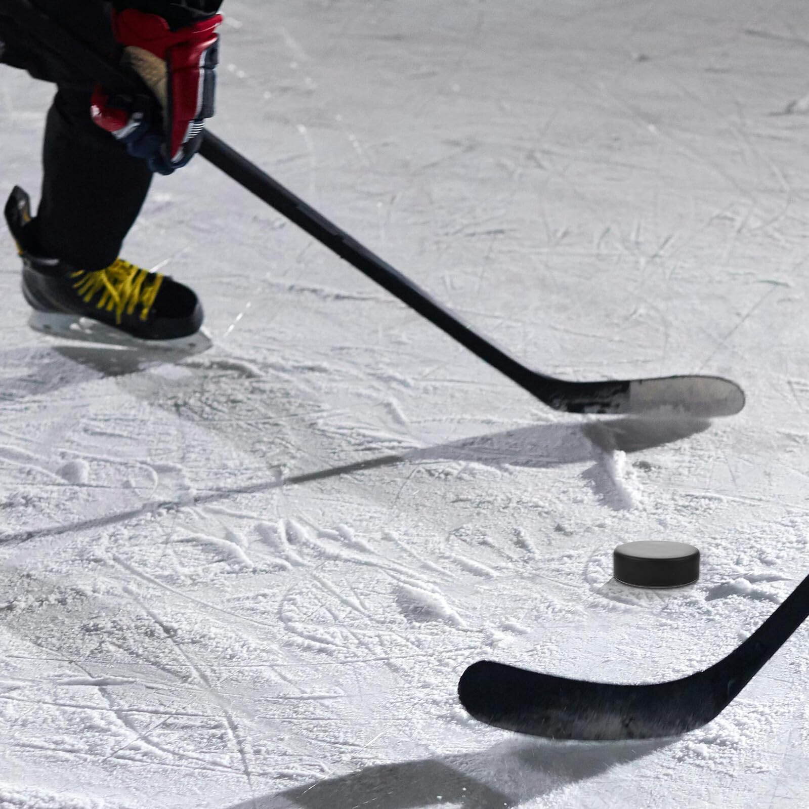 Veemoon 15 Pièces de Palets de Hockey sur Air en PU Noir, Accessoires D'entraînement Polyvalents avec Retour Réaliste, pour Entraînement Extérieur et Jeux de Hockey sur Table
