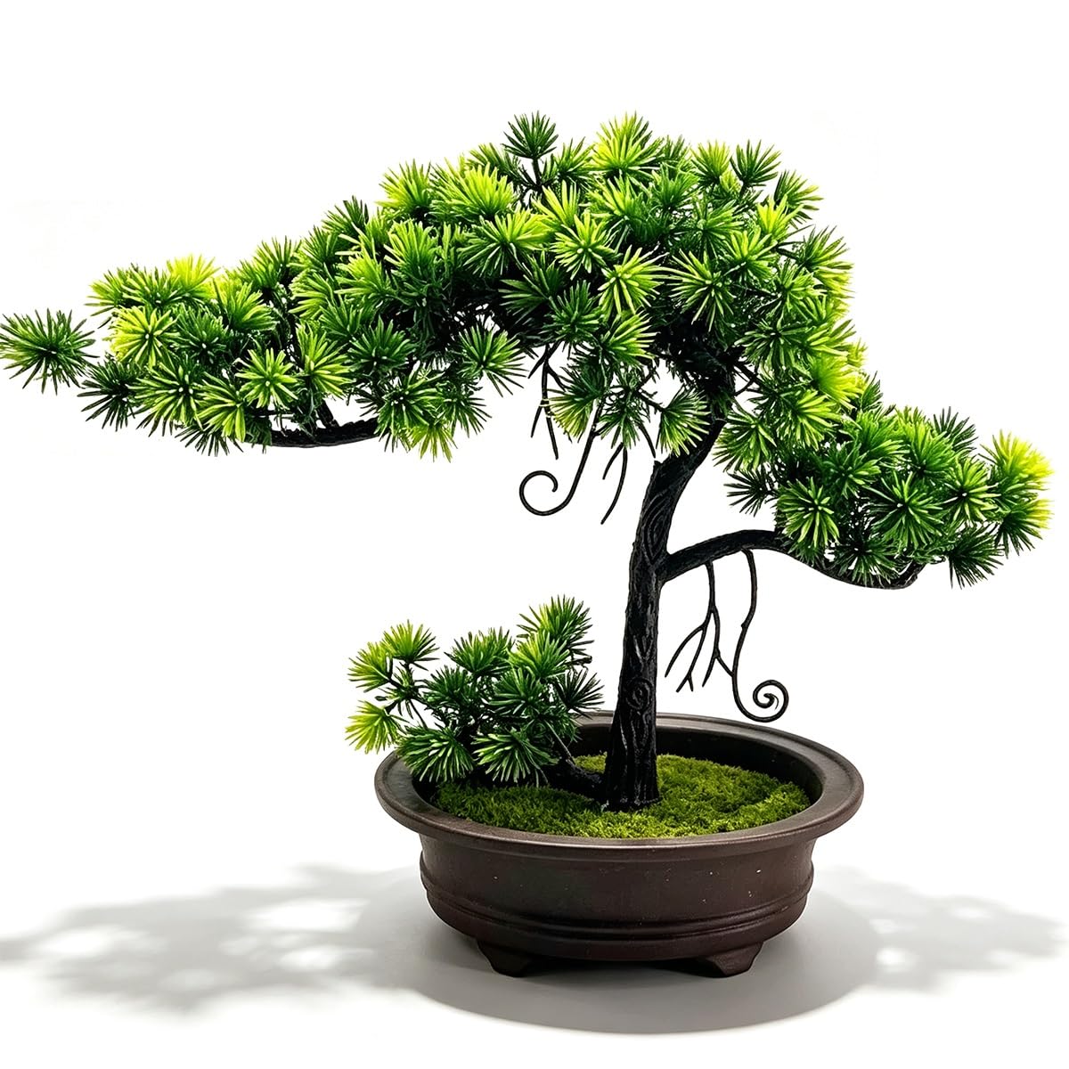 Mini Faux Arbre Artificiel Bonsaï Pin Bienvenue, Plantes Artificielles