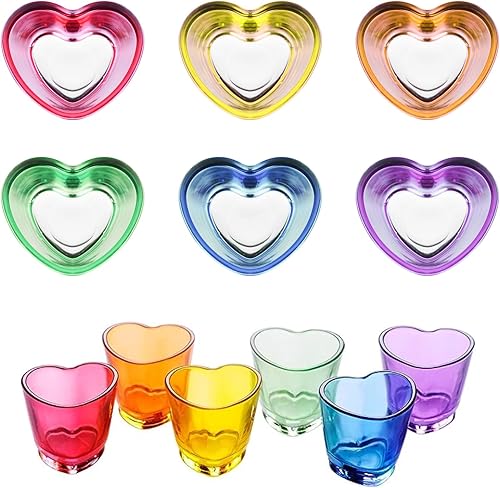 Miniatura 1 de Vasos de chupito, 1.5 onzas, juegos de 6 vasos de chupito de espresso, vasos de chupito de arcoíris, vasos de chupito a granel, vasos de chupito de