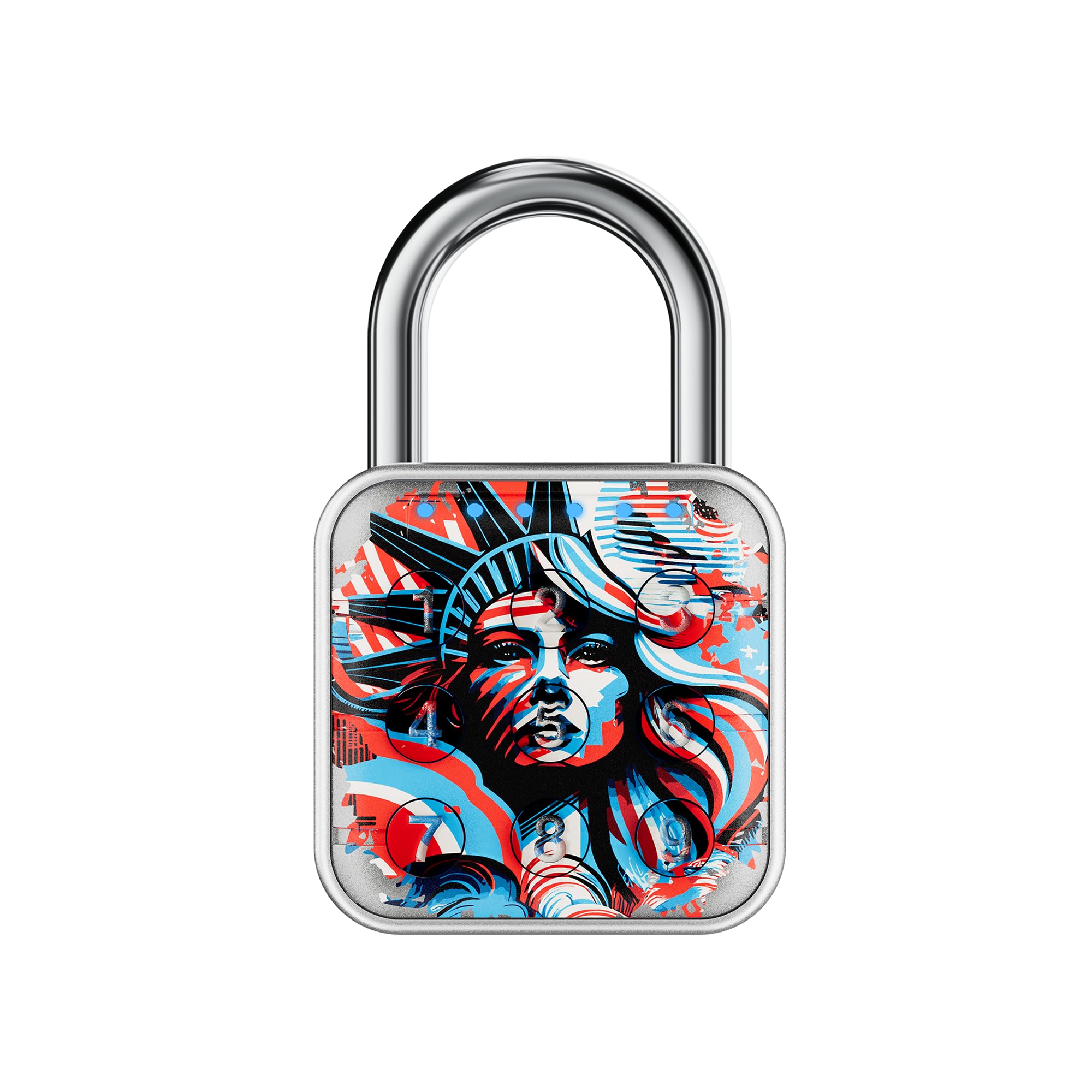 Serrure à combinaison pour casier à motif Liberté patriotique