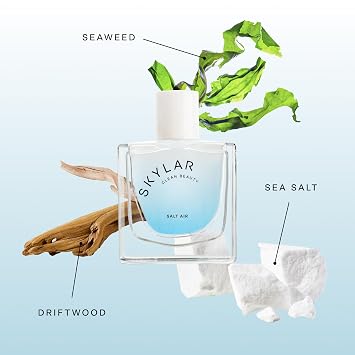 Skylar Sunkissed Dahlia and Salt Air Eau de Perfume Layering 2 Pack - عطر مضاد للحساسية ونظيف للنساء والرجال، نباتي وآمن للبشرة الحساسة - (50 مل/1.7 أونصة)