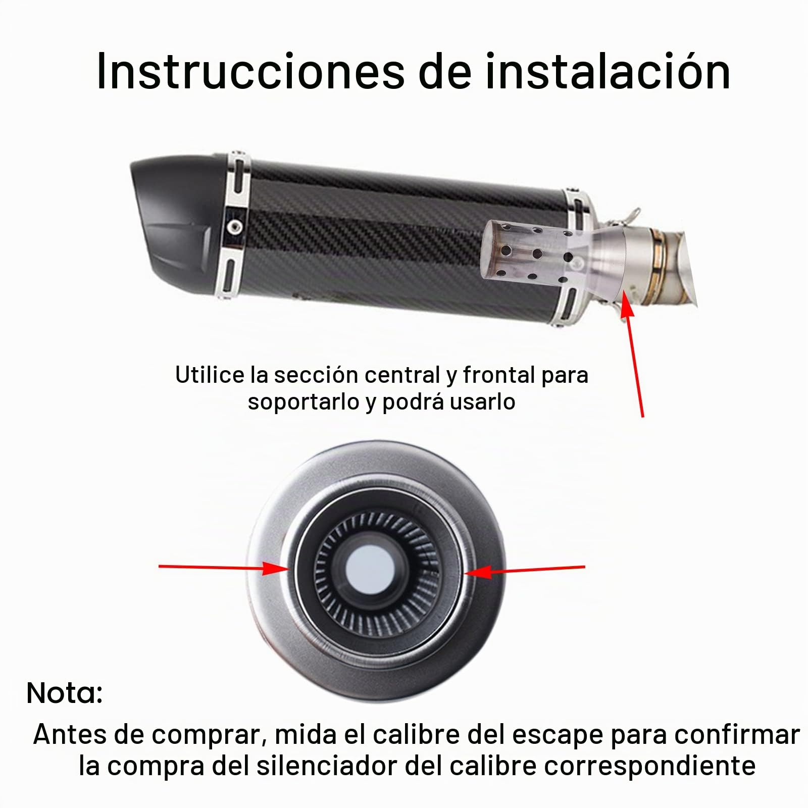 FLYAMAPIRIT Silenciador de escape de acero inoxidable DB Killer Insert Eliminador de ruido, 60 mm de diámetro (80 x 38 x 60 mm)