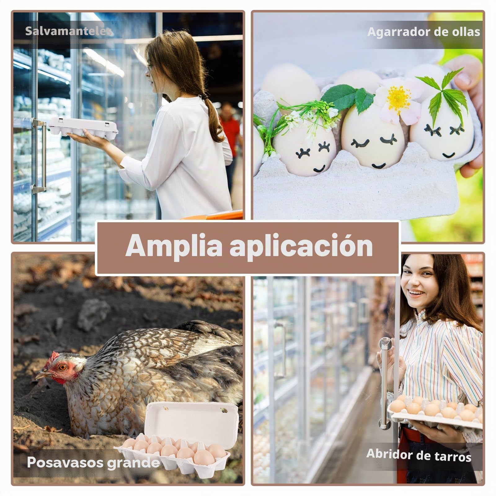 Cajas de cartón para huevos, 12 unidades, cartón de 12 unidades, con tapa, para 12 huevos, con pegatinas, biodegradables, para huevos, color blanco