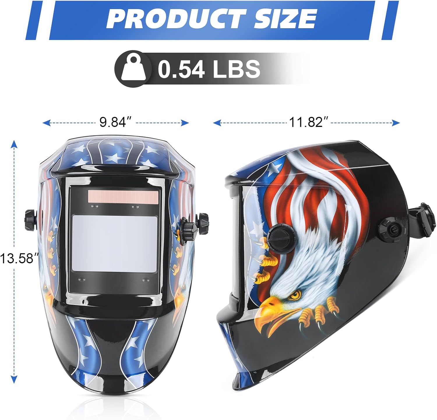 Auto-Darkening Welding Helmet with a Patriotic Design
