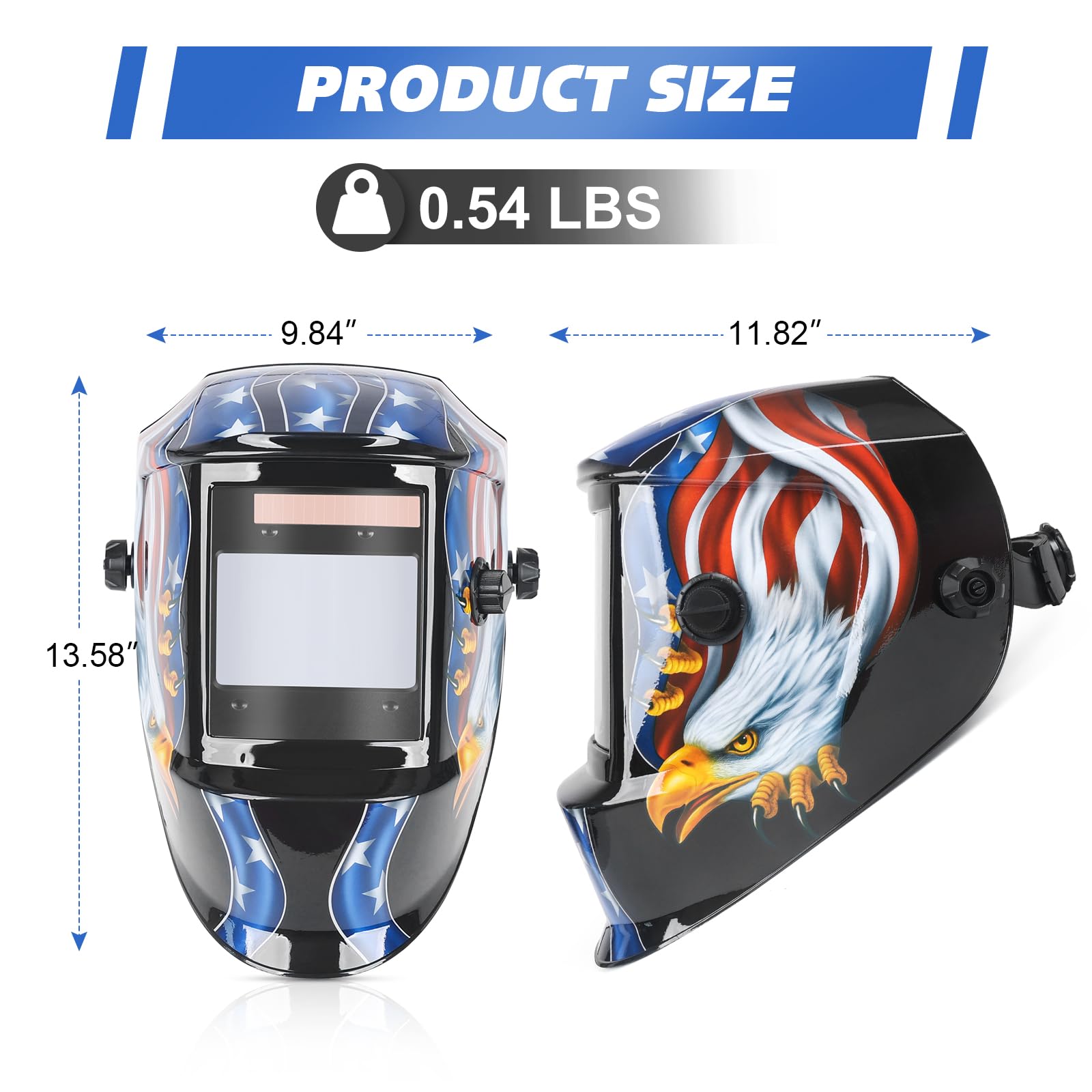 Schweißhelm True Color automatische Verdunkelung für WIG MIG ARC Schweißermaske mit verstellbarem Farbbereich 4/5-9/9-13 ..