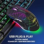 Gaming Keyboard and Mouse for Mac PC PS5 PS4 Xbox One Gamers, RGB Backlit LED Mechanical Feel Keyboard with Multimedia Keys Number Pad, 104 Keys USB Desktop Computer Windows Keyboard