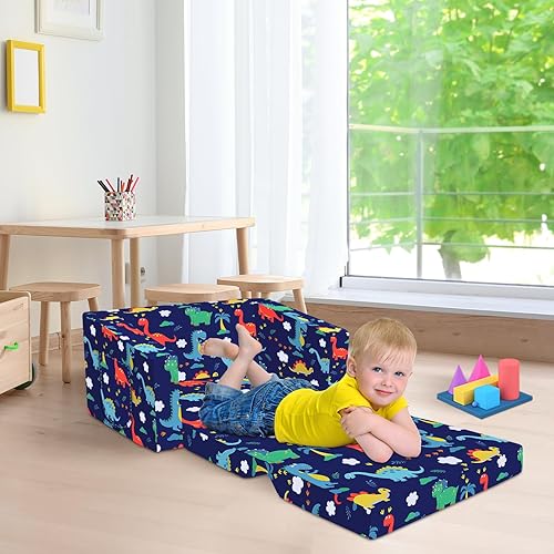 Miniatura 4 de Sofás plegables para niños, sofá convertible 2 en 1 para niños, sofá convertible para tumbona, abatible, sofá cama para niños pequeños