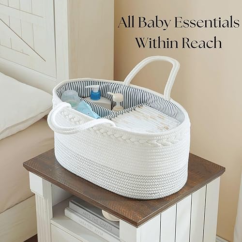 Miniatura 4 de Organizador de pañales de bebé pequeño de lujo  Cubo de almacenamiento para niños y niñas  Bolsa grande y organizador de vehículo con inserciones