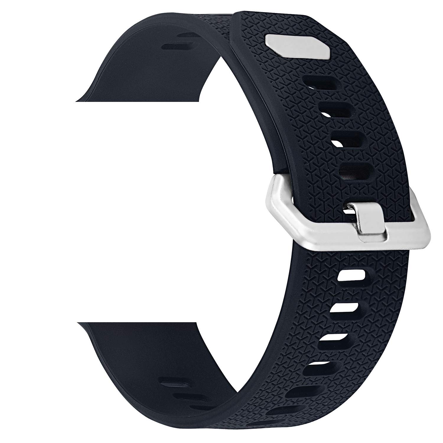 Oboe 42/44mm Silicone Sport Smart Watch Band Textured Replacement Strap with Stainless Steel Buckle Compatible with Appl