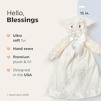 Vista 2 de Cobija Bearington para bebé, Lovey 15 pulgadas, S, Blanco