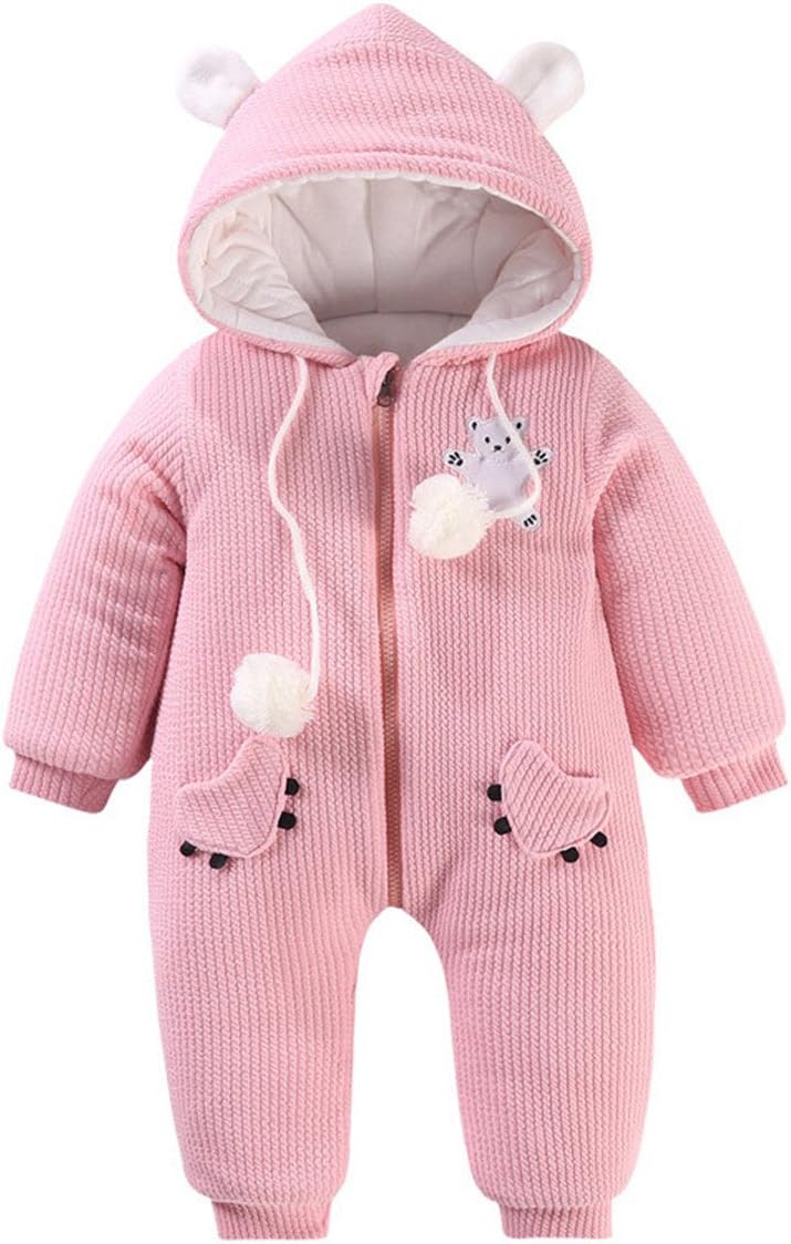 Baby Girls Boys One Piece Cartoon Deer Ears Hoodie Jumpsuit Romper Outwear