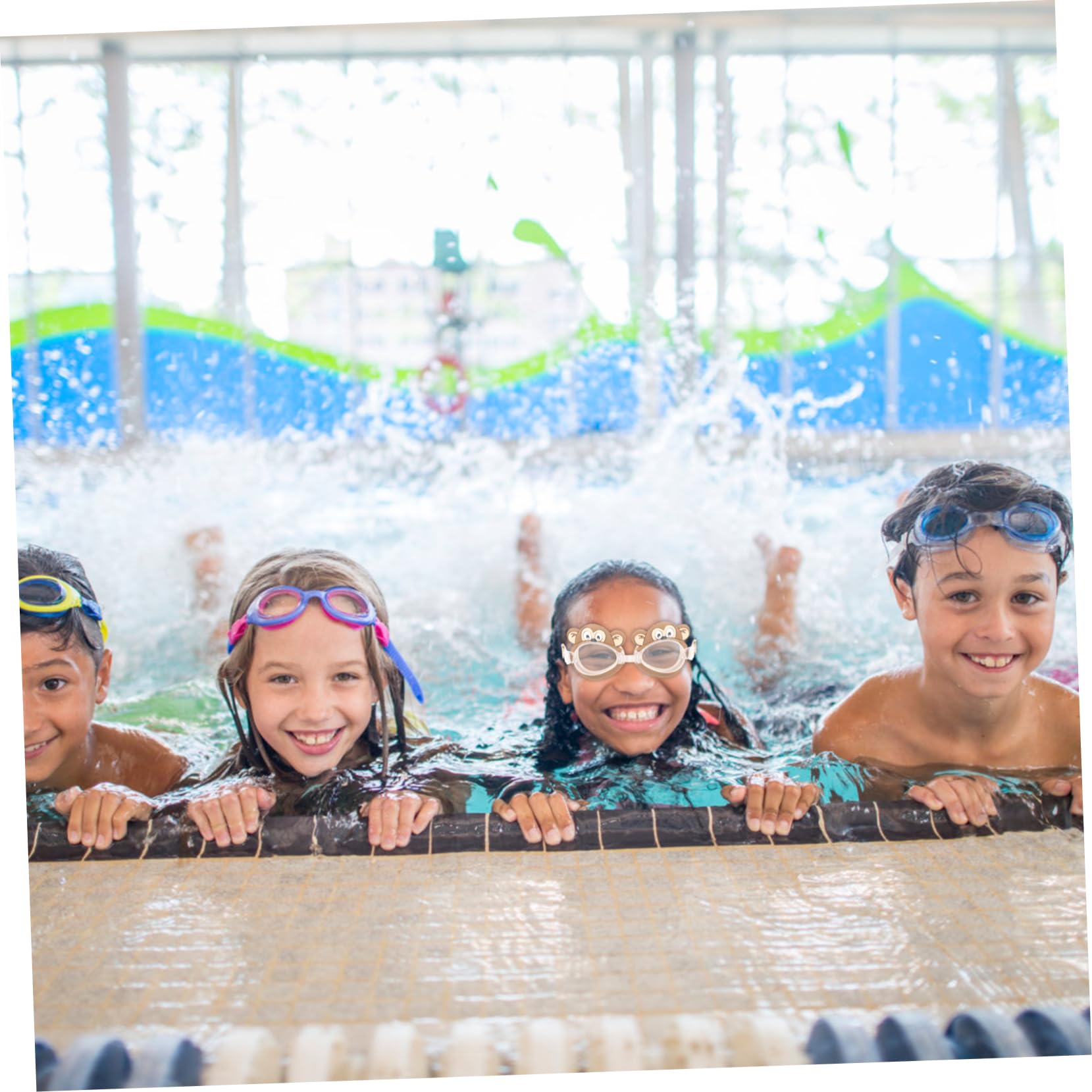 YARNOW 6 Occhialini Da Nuoto Per Bambini Scheda Di Aspirazione Subacquea In Pvc Per Bambini
