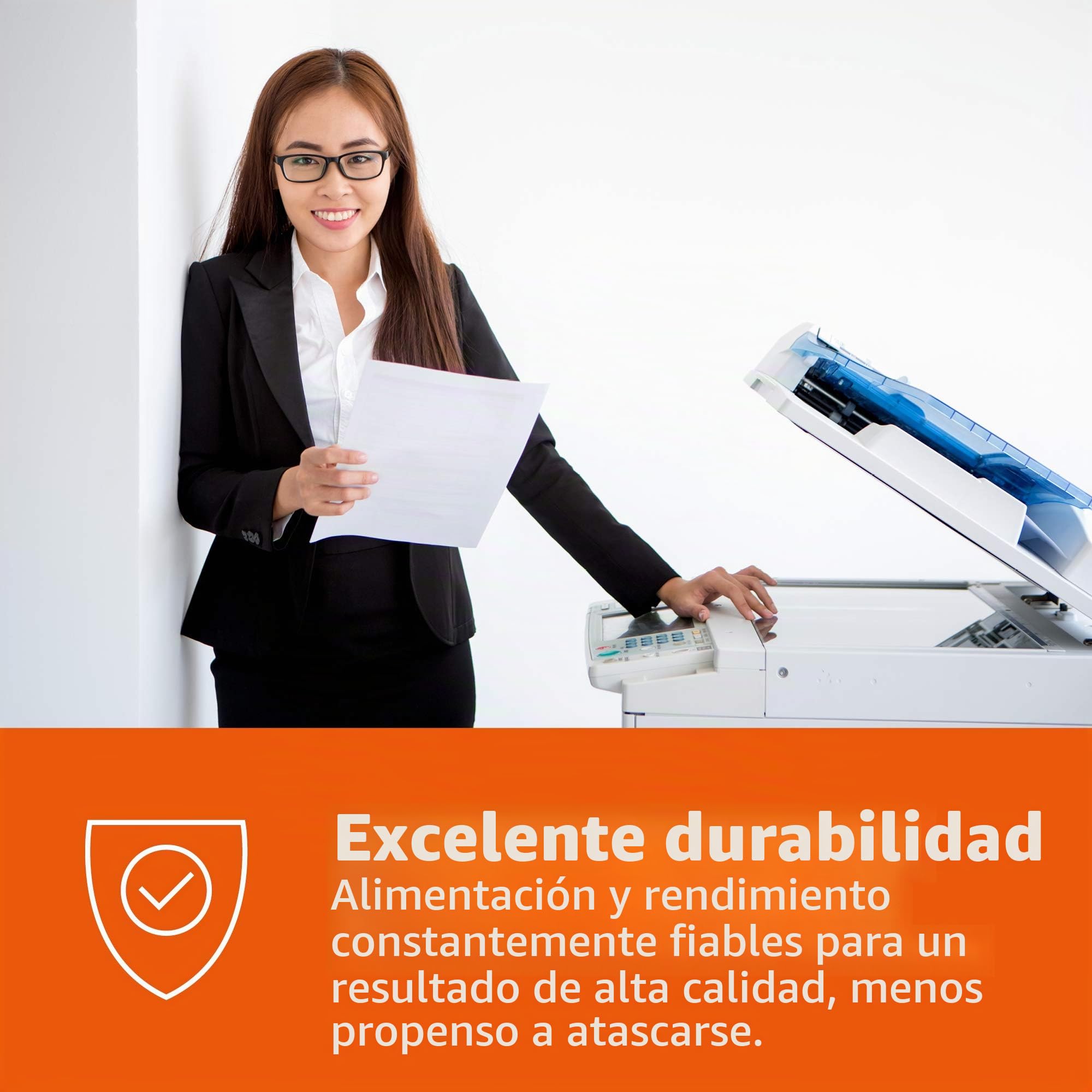 HP PAPERSPREMIUM, Papel superior de alta blancura, A4, 90 g/m2, caja 5 paquetes (2500 hojas)