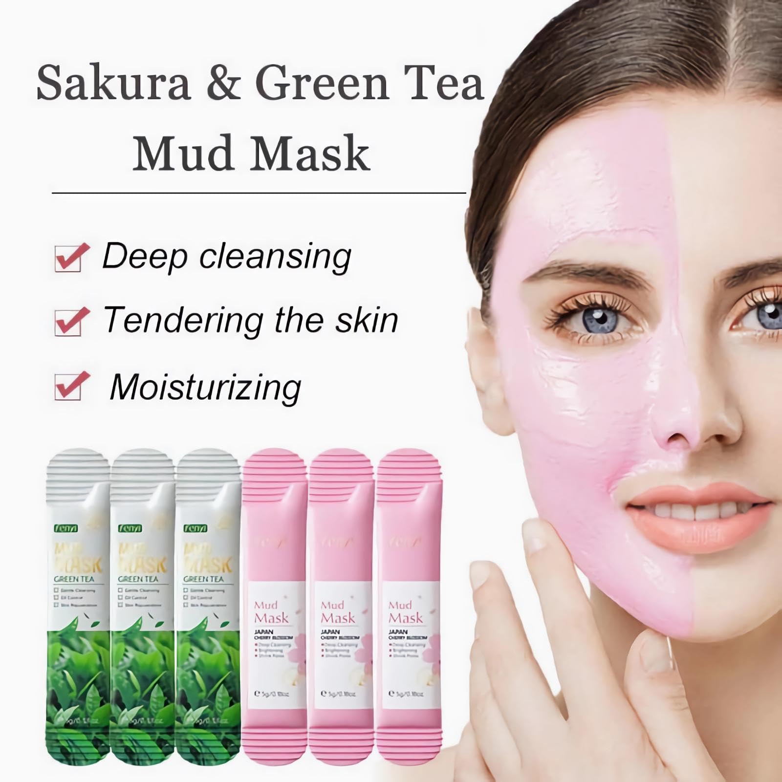 mercham 20 PCS Clay Mask, Deep Cleanse Mud Mask Set, Oil Control, Shrink Pores, Hydrating Clay Face Masks Gift - Image 2