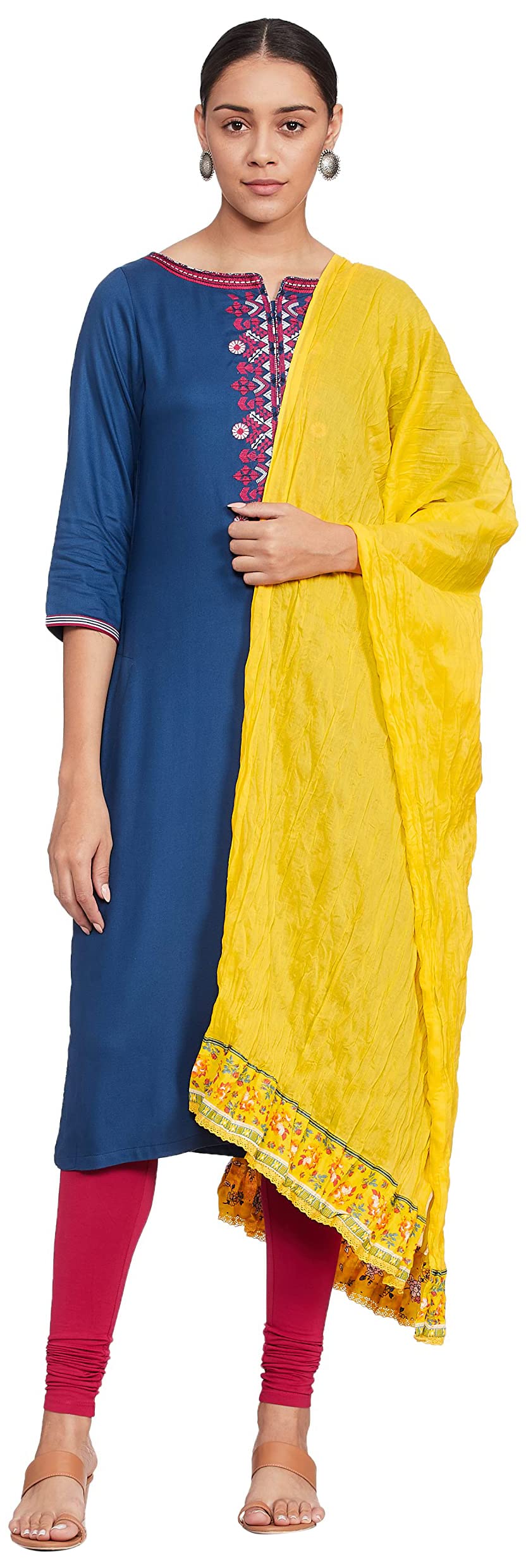 biba Women Cotton Solid Dupatta-picture-28