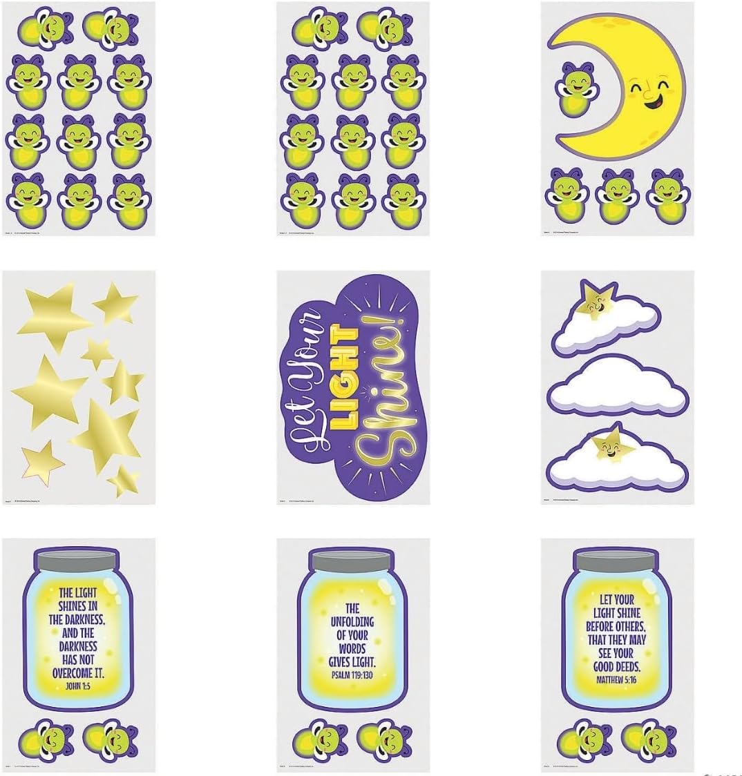 Be the Light Mason Jar Bulletin Board Set - Educational - 48 Pieces