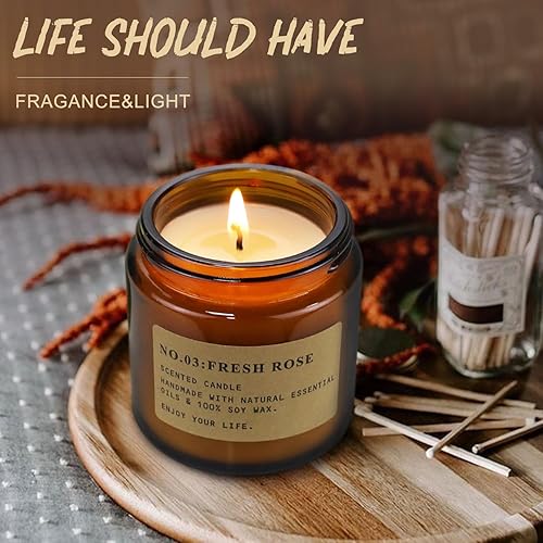 Miniatura 4 de 6 Pack Candles for Home Scented, Candles Gift Set, Aromatherapy Jar Candles for Home, 24 OZ 180 Hour Long Lasting Candles, Christmas Candles Gifts