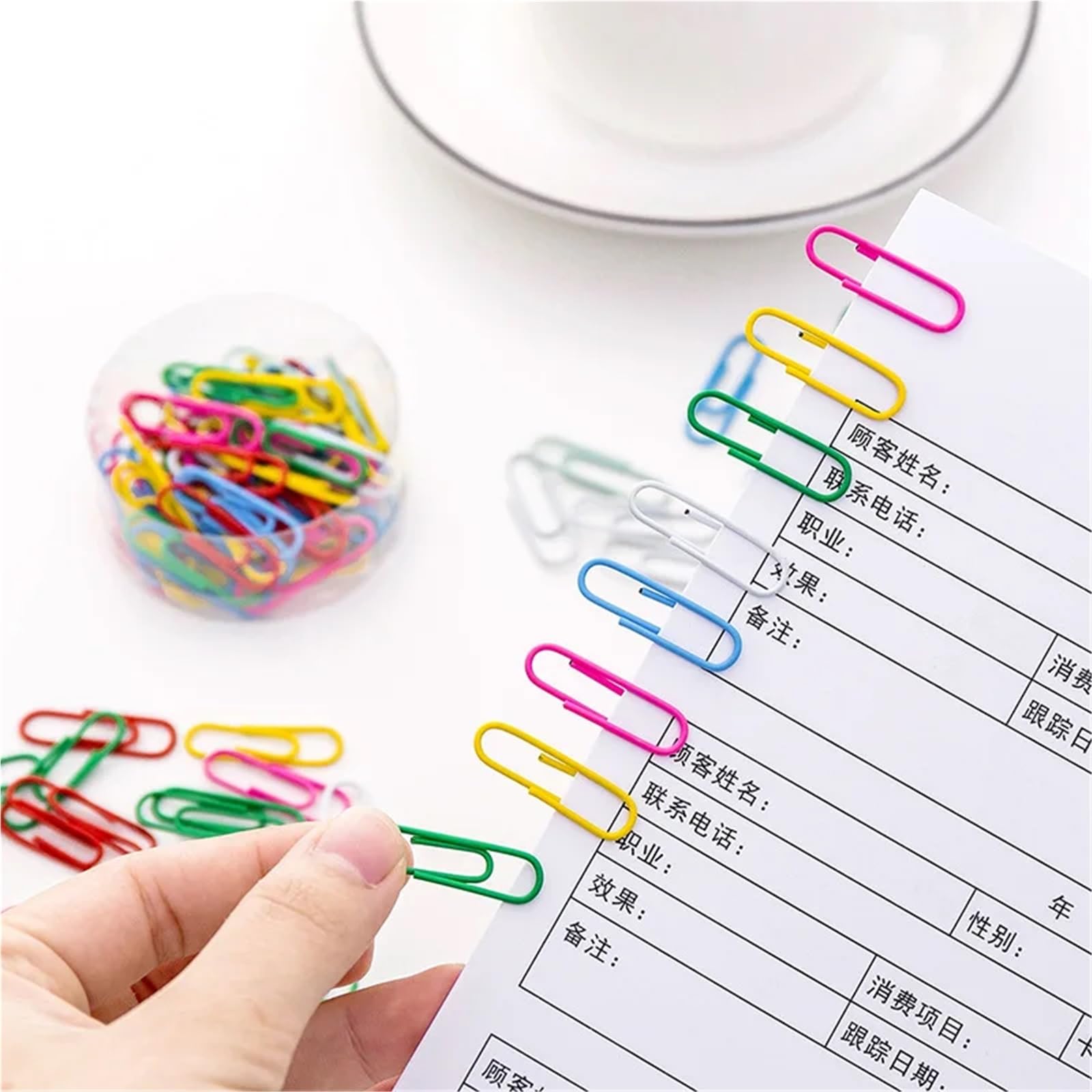 Lot de 2 000 trombones colorés en forme de trombones pour école, étudiant, fournitures de bureau