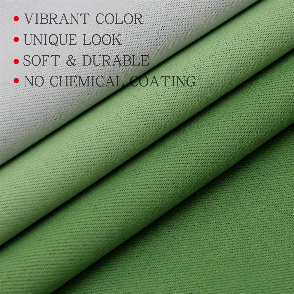 G2000 Blackout Curtains & Drapes for Bedroom Living Room 95 Inches Long Green and Greyish White Room Darkening Window Treatments Ombre Thermal Insulated Light Blocking Grommet Backdrop 2 Panels Set