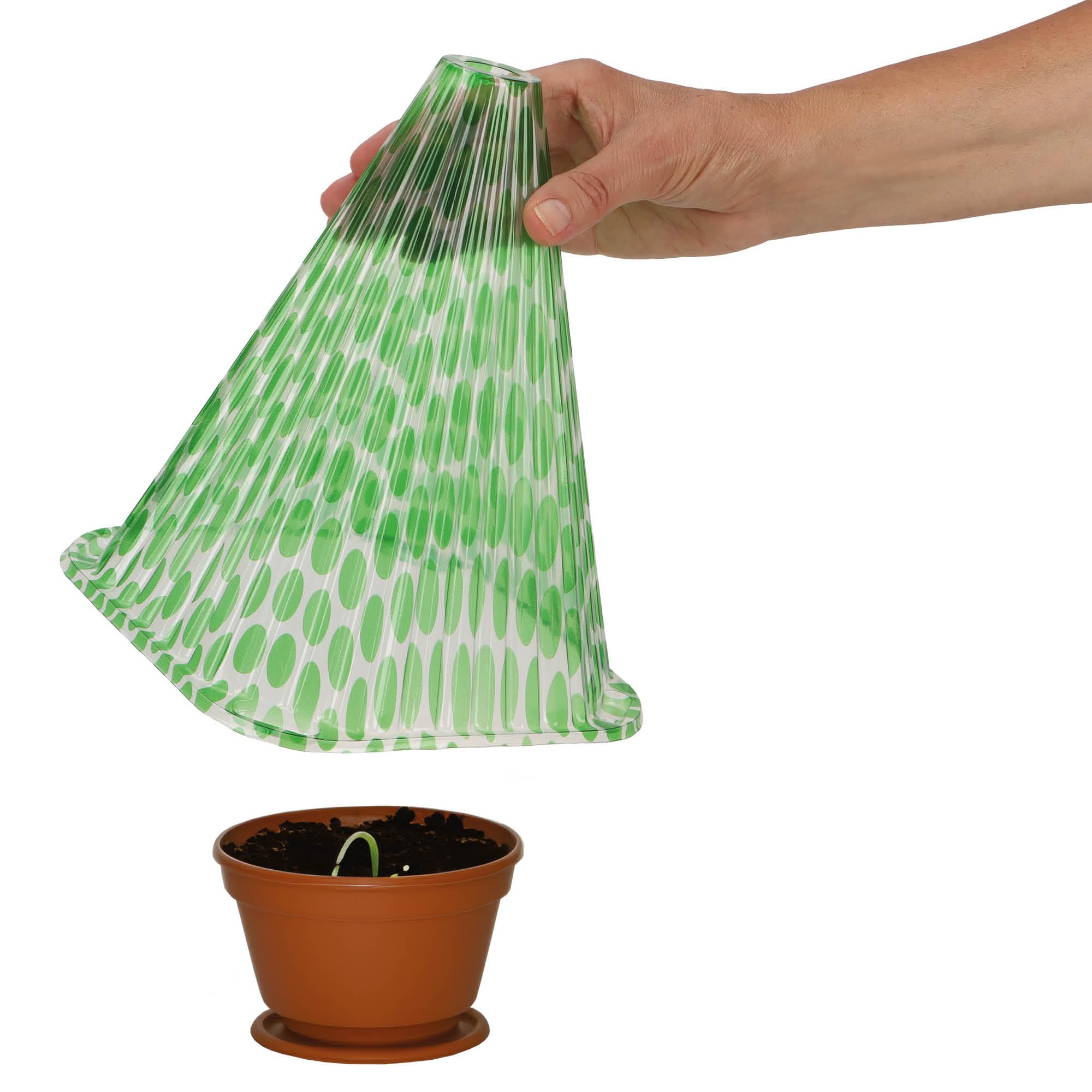 COM-FOUR® 24x kapelusz przeciwsloneczny do roslin, srodek wspomagajacy | wysokosc ok. 23 cm