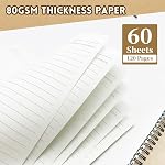 12 Pack A5 Spiral Notebook, College Ruled Journals 8.3" x 5.5", 120 Pages Lined Writing Pads
