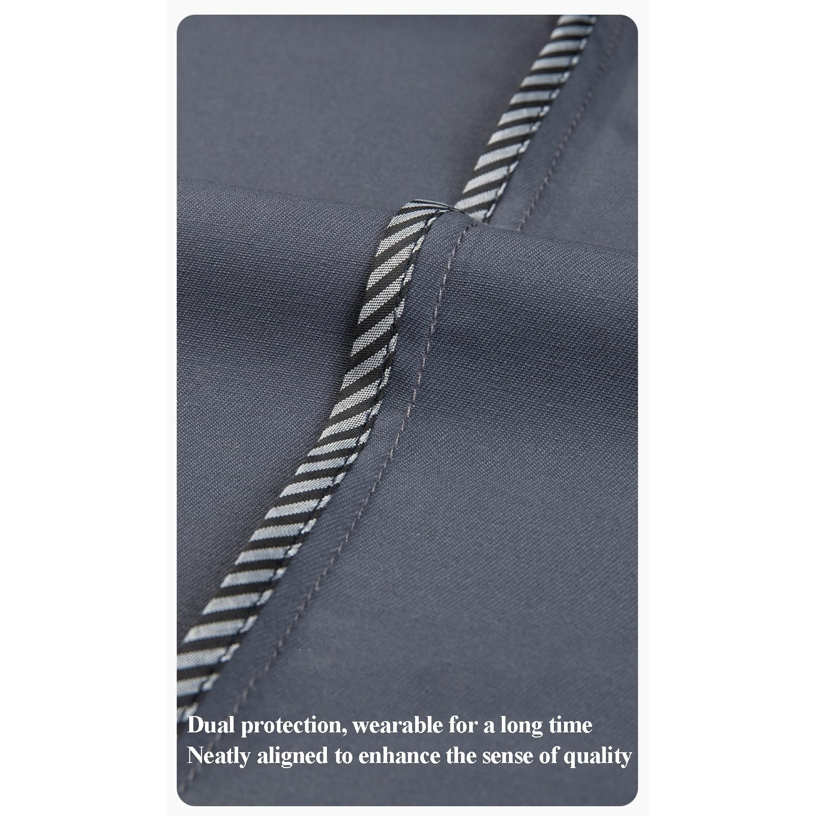 Conjunto de Ropa de Trabajo para Hombre Fuelle de Doble Capa Bolsillos con Cremallera Cintura Elástica Bolsillos Laterales Adicionales Traje de Protección Laboral Reforzado