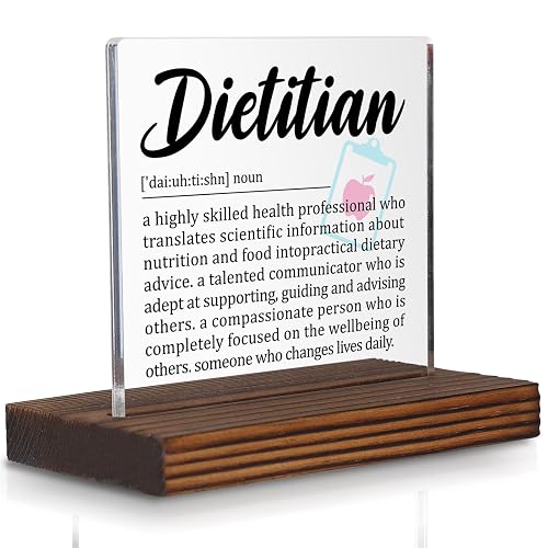 Dietitian Desk Sign Gift for Nutritionists, Thank You Appreciation Plaque