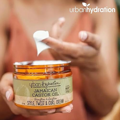 Miniatura 6 de Urban Hydration Crema de peinado de aceite de ricino jamaicano | Sin sulfatos, parabenos ni tintes, hidrata, espesa, evita la rotura y alarga para