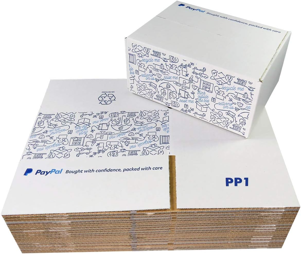 100 x PP1 PayPal Mailing Shipping Postal Cartons Boxes 200x150x90mm (8x6x3.5")