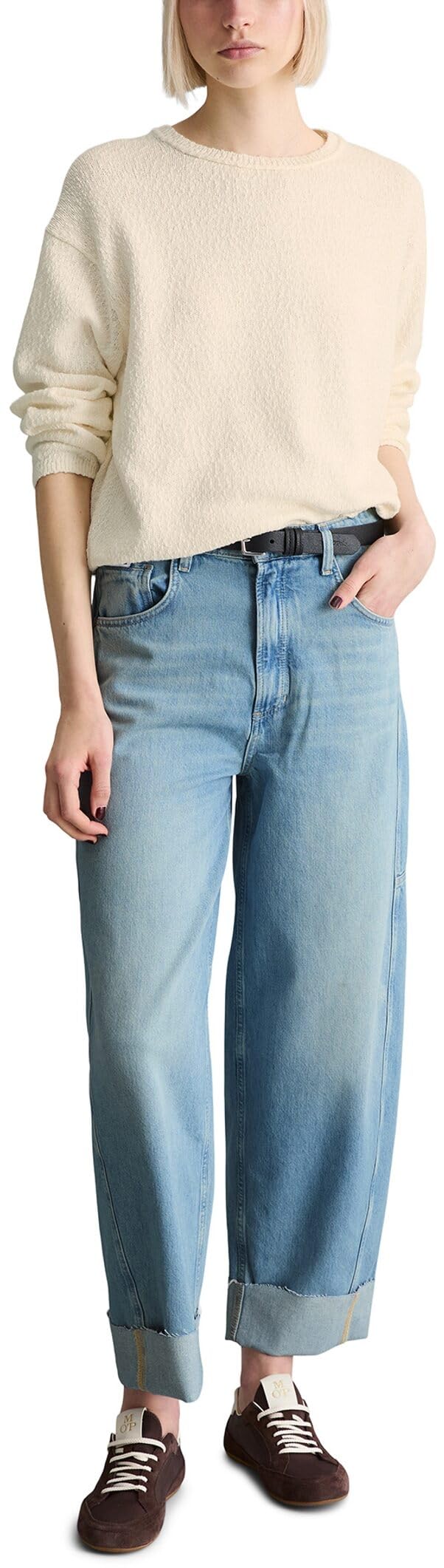 Marc O'Polo Denim Pullover Regular aus Cotton Slub Garn
