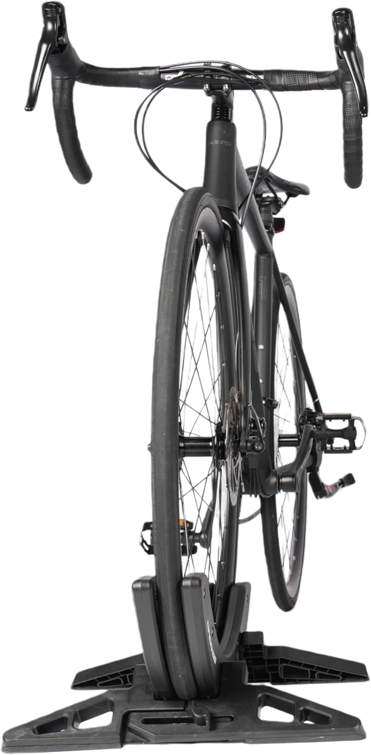 Bike Rack & Floor Stand – Heavy-Duty Adjustable Bicycle Stand for Garage/Home, 20-29" Road/MTB/BMX/Commuter/Kids Bike, 1-Bike Indoor Parking Rack, Black