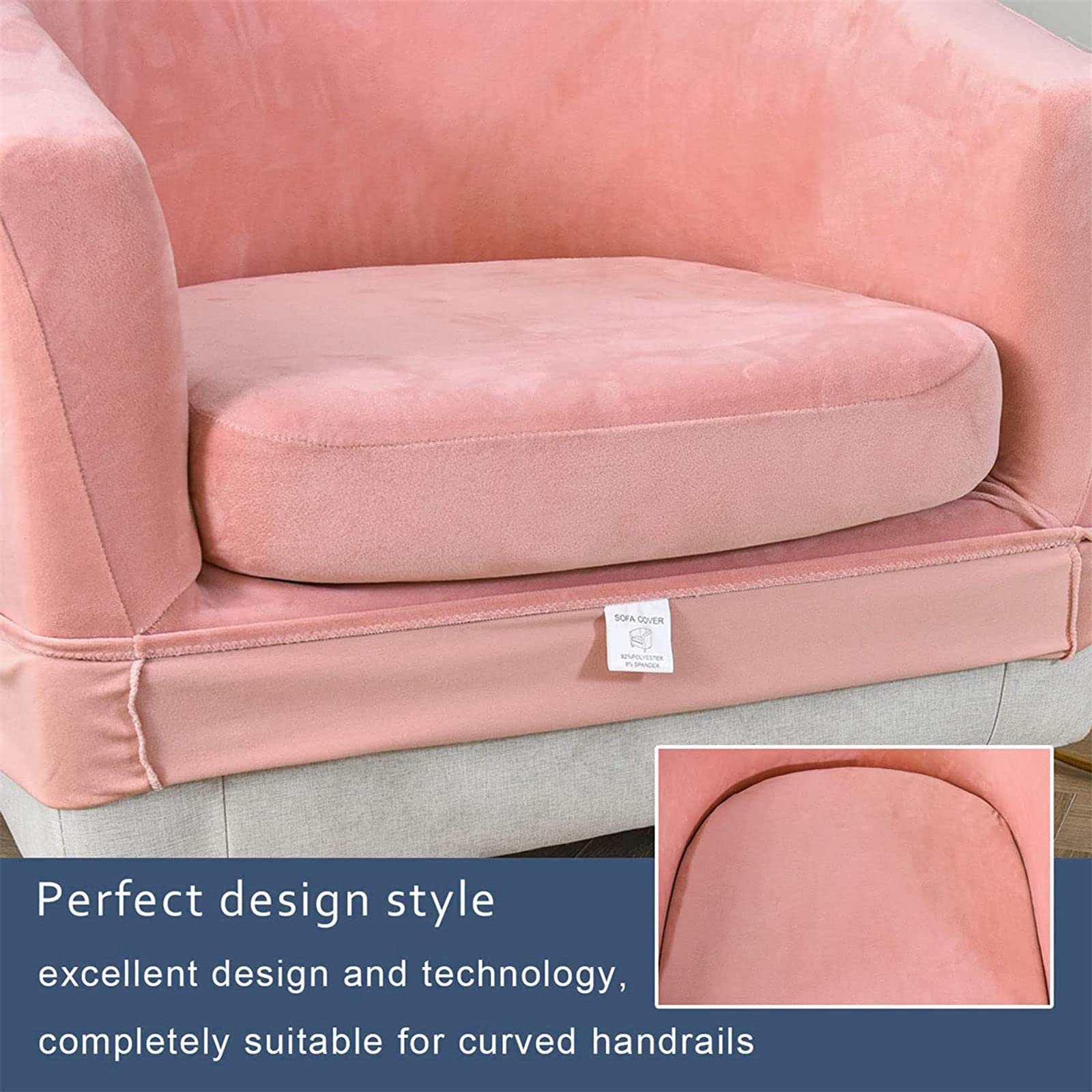 JHLD Velours Housse De Canapé Tub Chair, Doux Housse De Fauteuil