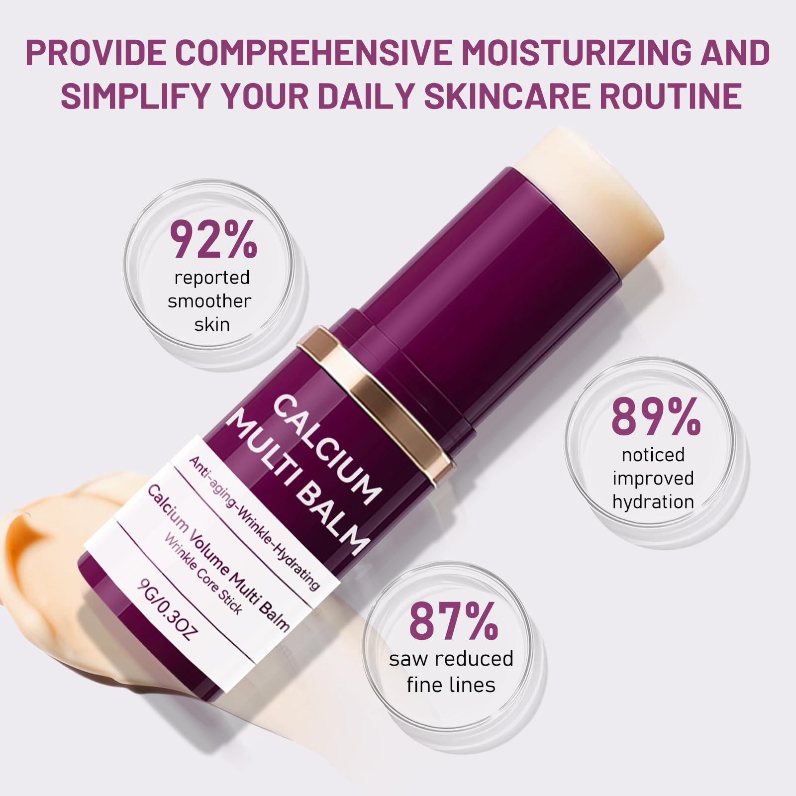 Calcium Multi Balm,Anti-Aging Wrinkle Core Stick,Collagen Moisturizing Stick,Hydrating Calcium Volume Multi Balm – Adatto per il collo degli occhi, Portable Daily Use Wrinkle Reducing Balm (5 pezzi)