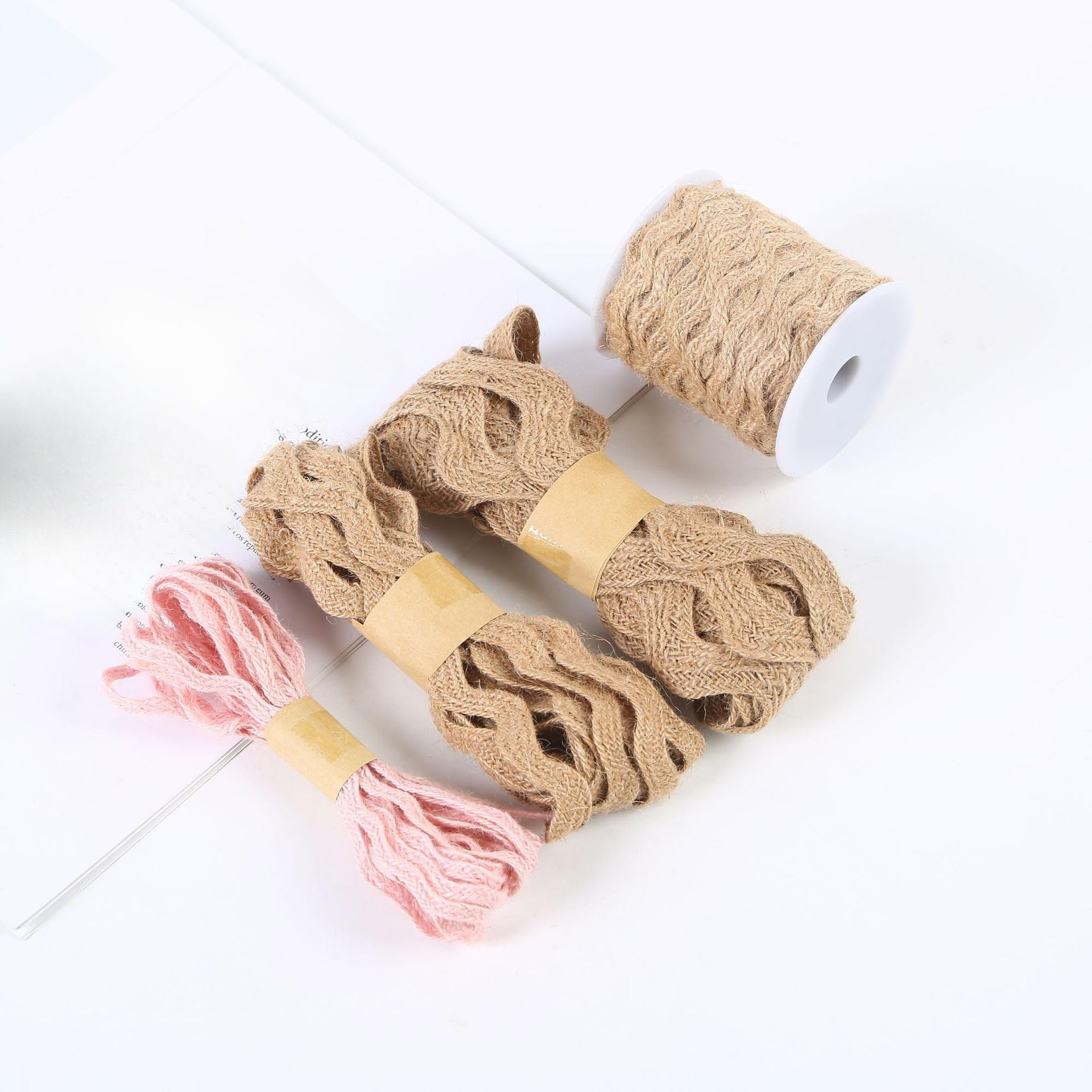 30/60 Metri di Larghezza 0,5-1,5 cm Onda Nastro da Regalo di Iuta Tessuto Rotolo di Nastro di Iuta Nastro Largo di Iuta per Decorazioni rustiche Confezioni Regalo