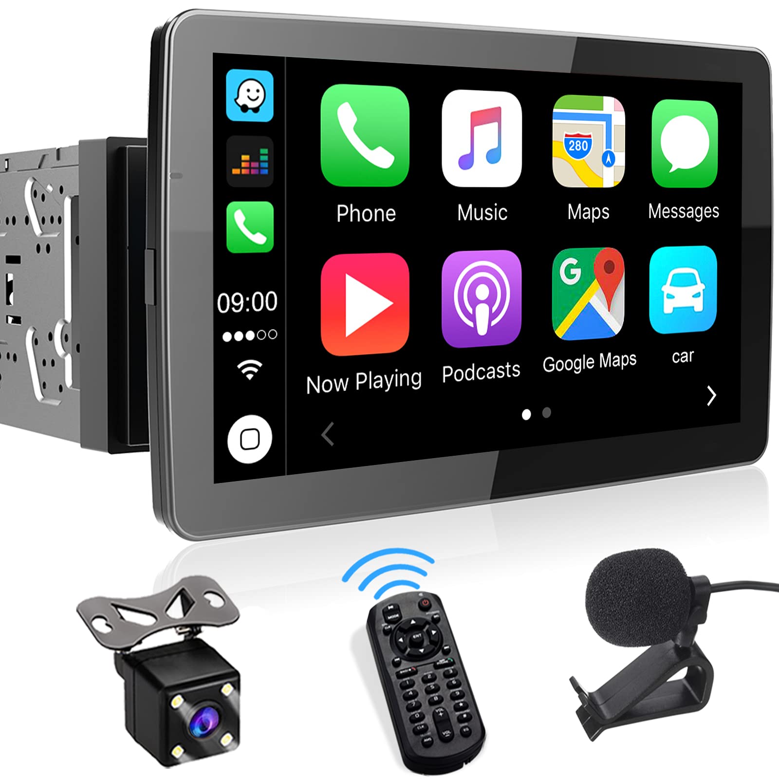 Buy Double Din Car Bluetooth Stereo 9 Inch Floating Touchscreen Audio