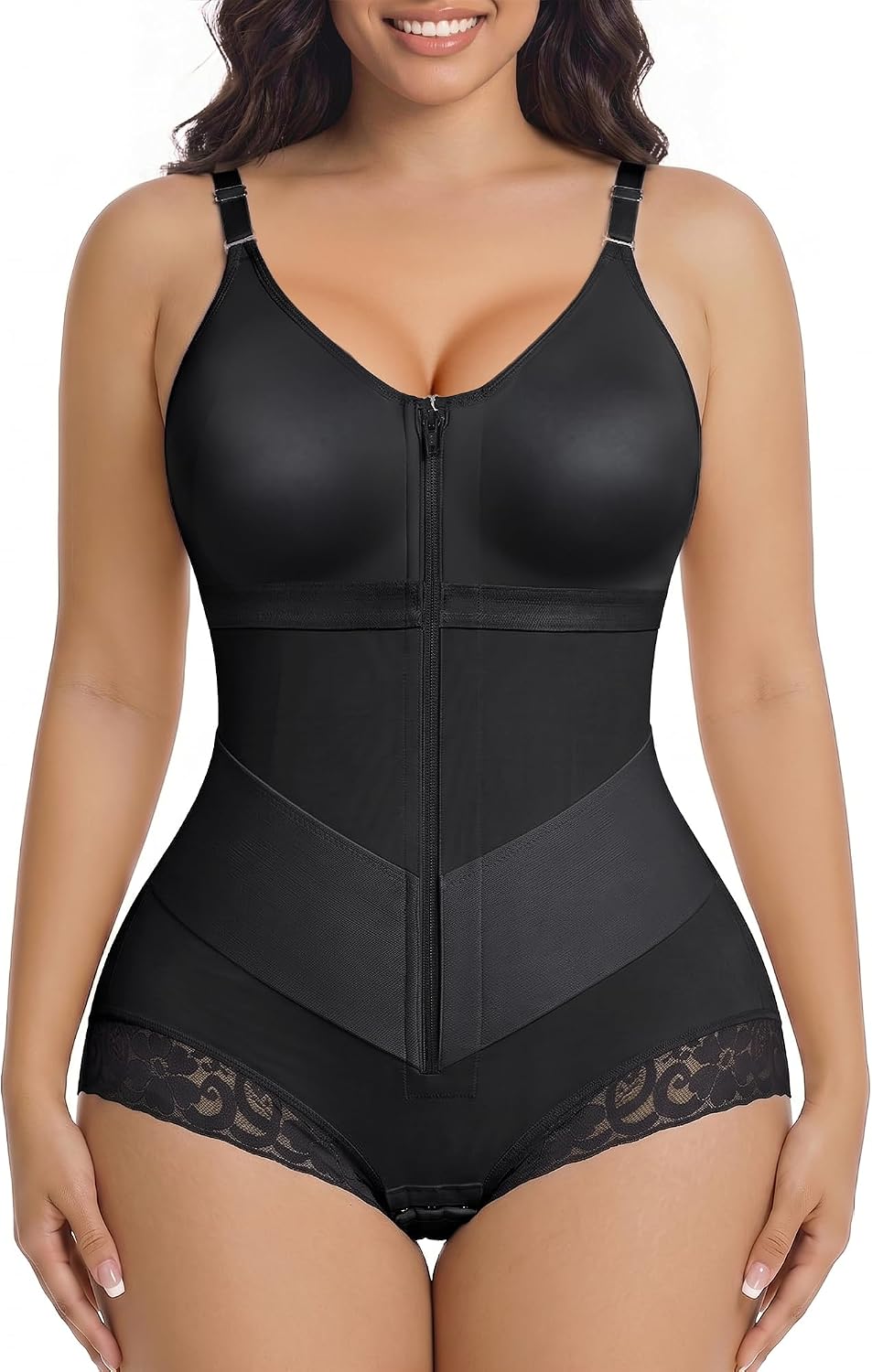 SHAPERX V-Shaped Fajas Colombianas Moldeadoras Tummy Control Shapewear for Women Body Shaper Girdles Compression Garment
